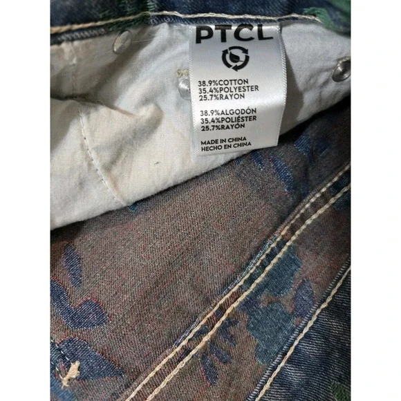 PTCL Floral Jacquard Straight Leg Jeans Size 28 NWT - Picture 8 of 9